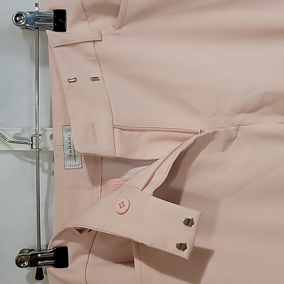 NWT Tahari Pink Wide Leg Trouser Puddle Palazzo Pants - Picture 4 of 11